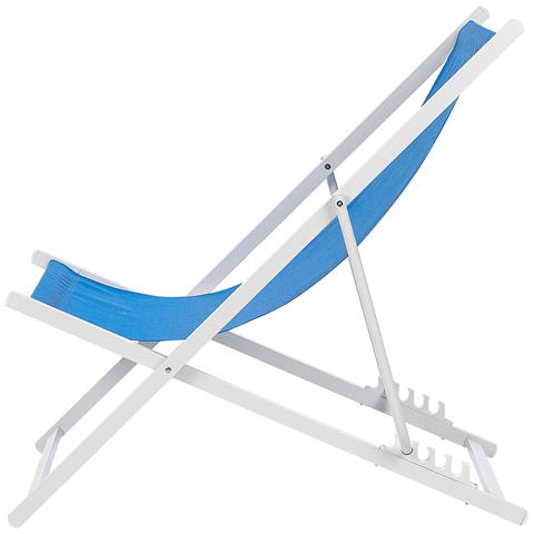 Sedia A Sdraio Alluminio Blu E Bianco Locri Ii - Foto 2