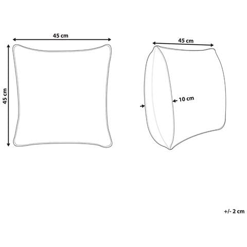 Cuscino Decorativo Skimmia Cotone 45 X 45 Cm Ricamato Bianco - Foto 2