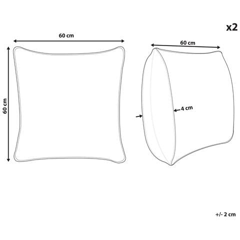Set Di 2 Cuscini Leuzea Bouclé 60 X 60 Cm Beige Sabbia Tinta Unita - Foto 6