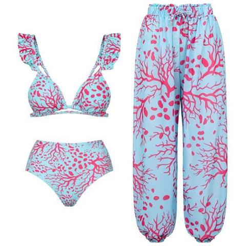 Costume Da Bagno Per Donna Pethuel Set Di Bikini A 2 Pezzi Yy-0512-250 Blu - Foto 1