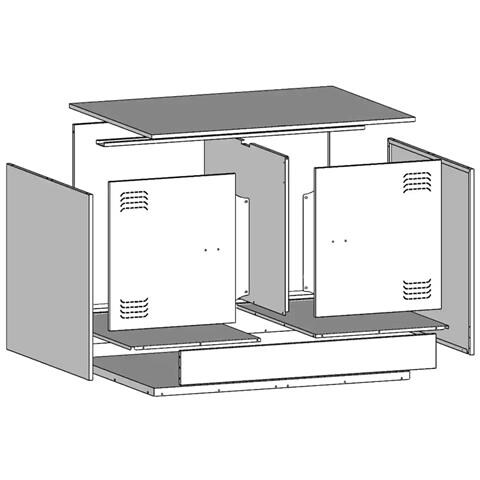 Tavolino da Salotto Bianco 67x50x44 cm in Acciaio - Foto 2