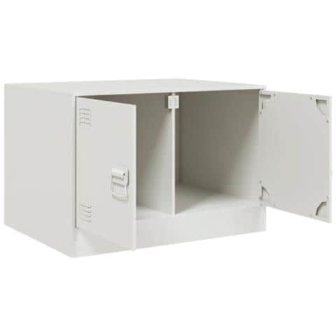Tavolino da Salotto Bianco 67x50x44 cm in Acciaio - Foto 10