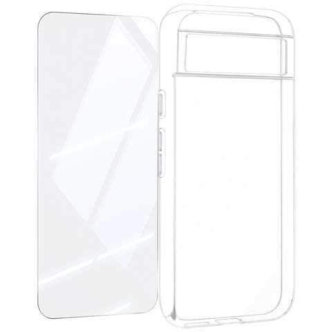 Set Protezione Per Google Pixel 8 Cover Morbida E Vetro Temperato 9h, Trasparente - Foto 1
