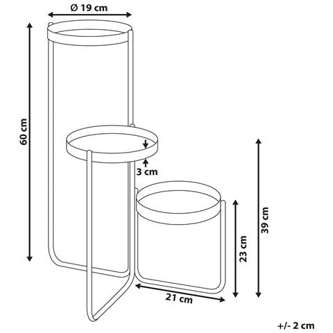 Supporto Per Vasi Fragaria Metallo Nero - Foto 2