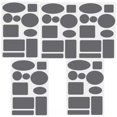 Toppe Autoadesive Per Riparazione Vestiti, Piumini Multiforma, 5 Fogli Navyblue - Foto 1