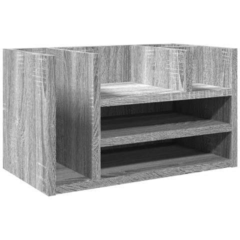 Organizer Scrivania Grigio Sonoma 44,5x24x25 Legno Multistrato - Foto 1