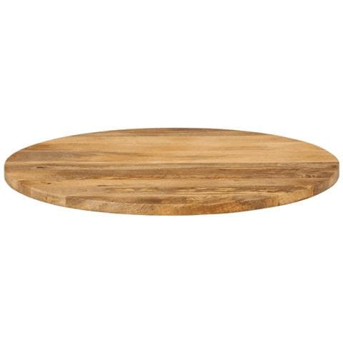 Piano Per Tavolo 80x3,8 Cm Rotondo In Legno Massello Di Mango - Foto 3