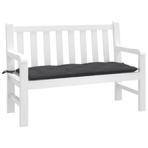Cuscino Panca Giardino Antracite Mélange 120x50x7 Cm Tessuto - Foto 1