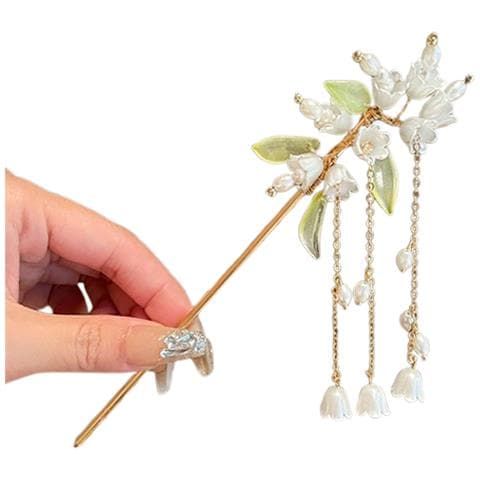 Elegante Forcina Per Capelli In Lega Color Magnolia Per Donna   7 - Foto 1