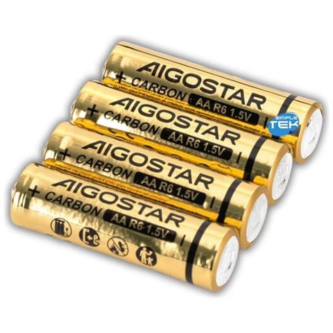 4 X Batterie Aa R6 1.5v Non Ricaricabili Stilo Carbonio Lr6 Batteria Pile - Foto 4