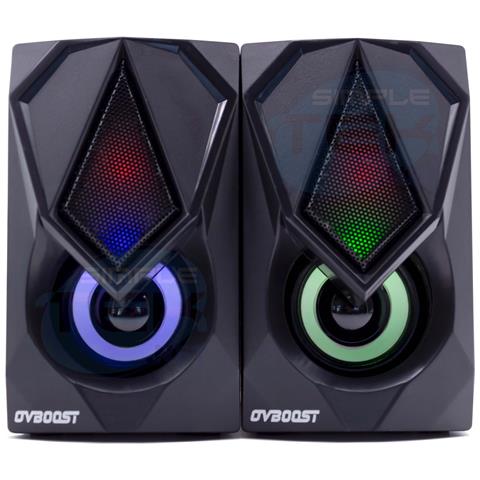 2 X Casse Rgb 6w Pc Impianto Audio Film Musica Gaming Altoparlanti Speaker - Foto 1