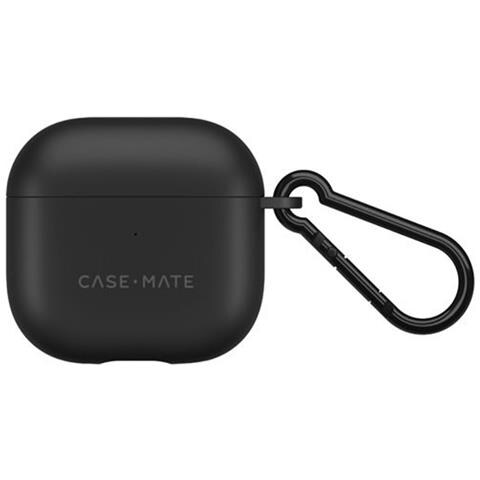 Custodia Per Airpods 4 Tough Con Moschettone Antigraffio, Nero - Foto 1