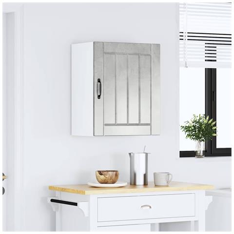 Pensile Da Cucina Lucca Grigio Cemento In Legno Multistrato - Foto 3