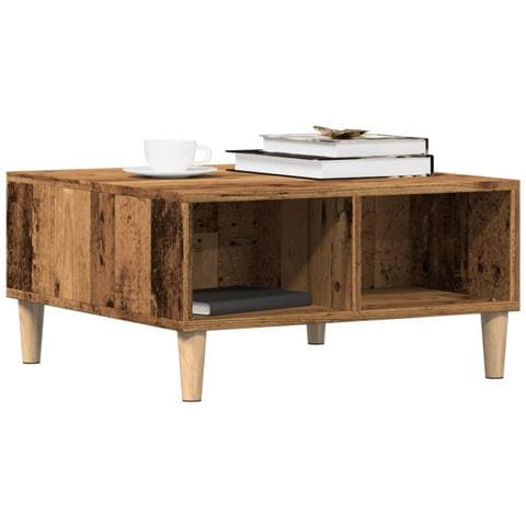 Tavolino Da Salotto Legno Antico 60x60x30 Cm Legno Multistrato - Foto 1