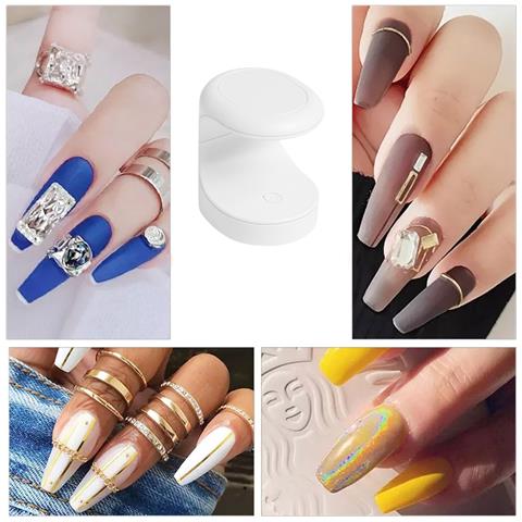 Lampada Per Asciugare Le Unghie Uv Ultravioletta Usb. Per Smalti Speciali Tipo Semipermanente, Acrilici, Ecc. 5x1x3cm. Colore Bianco - Foto 4