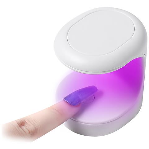 Lampada Per Asciugare Le Unghie Uv Ultravioletta Usb. Per Smalti Speciali Tipo Semipermanente, Acrilici, Ecc. 5x1x3cm. Colore Bianco - Foto 1