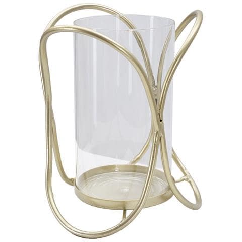 Portacandela Mf350 - Oro - Metallo - 16x16x21,5 Cm - Foto 2