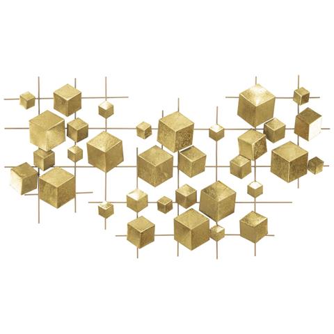 Decorazione In Metallo 3d Cerchi 11 - Multicolore - Metallo - 90,5x3,5x50 Cm - Foto 1