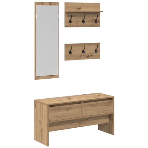 Set di Mobili per Corridoio in 4 Pezzi in Rovere Artigianale - Foto 1