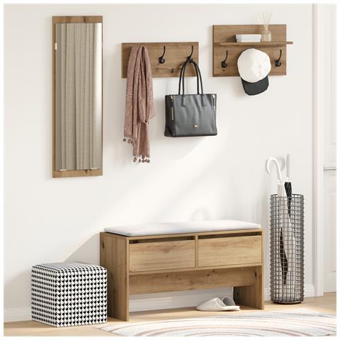 Set di Mobili per Corridoio in 4 Pezzi in Rovere Artigianale - Foto 2