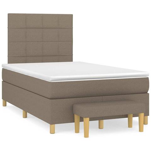 Giroletto a Molle con Materasso Tortora 120x190 cm in Tessuto - Foto 2