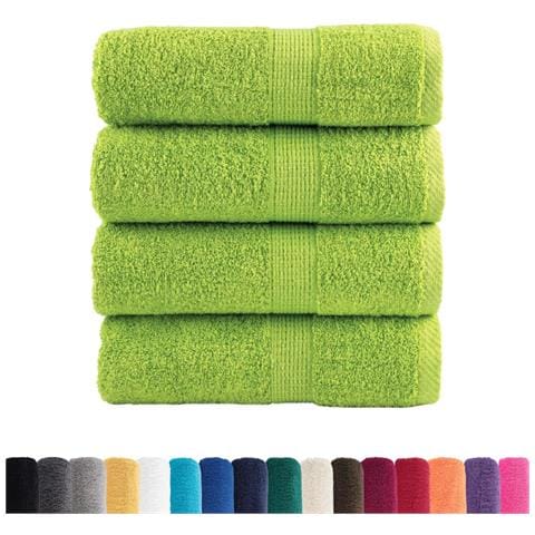 Asciugamani per Ospiti SOLUND 4 pz Verdi 30x50 cm 600g sm - Foto 2