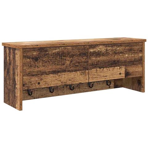 Appendiabiti a muro con porta Legno vecchio 80 x 20 x 30 cm - Foto 1