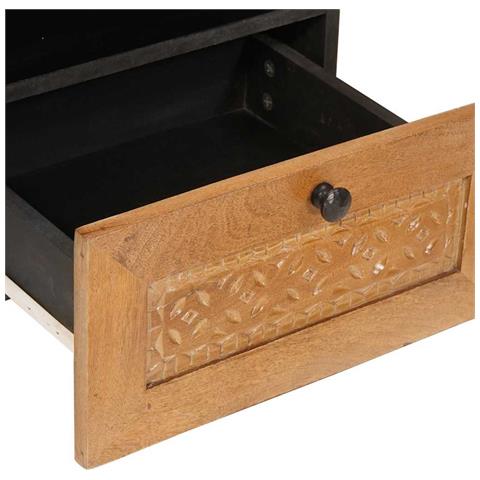 Comodino con cassetto 2 pcs Marrone chiaro 40 x 33 x 46 cm - Foto 9