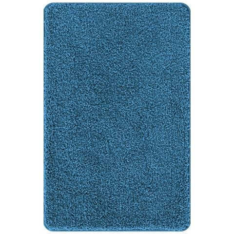 Set di 2 tappetini da bagno Blu in polipropilene antiscivolo - Foto 1