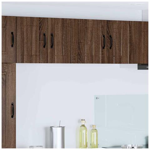 Armadi a pareti per cucina 2 pcs Rovere Marrone 60 x 31 x 40 cm - Foto 2
