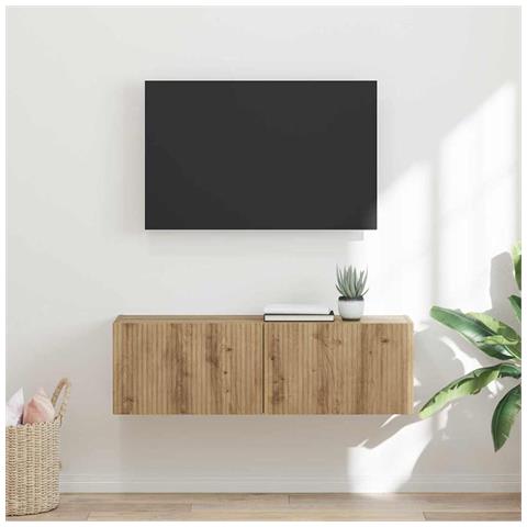 Mobile TV da parete Rovere Artigianale 60 x 31 x 29.5 cm - Foto 2