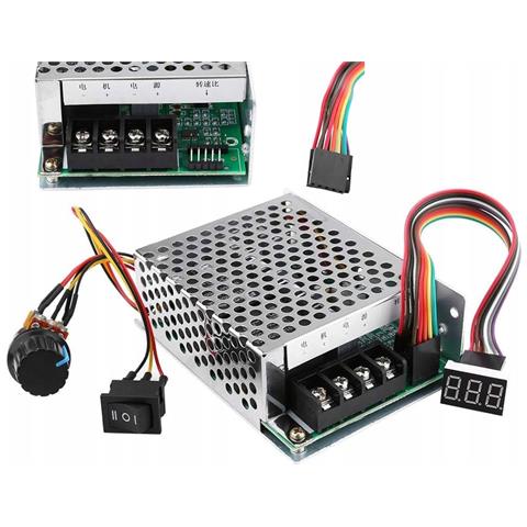 Regolatore Pwm Motore Dc 10-50v 40a - Display E Inversione Direzione | Potenza 2000w, Frequenza 15khz | Per Motori, Ventole, Led - Foto 1