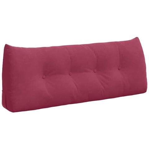 Cuscino per Schiena Rosso Vino 120 x 24 x 50 cm Velluto - Foto 1