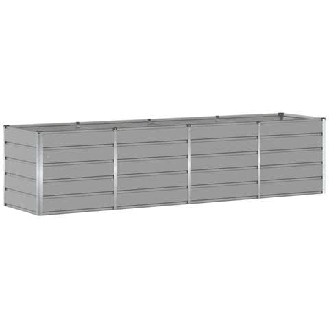 Fioriera Grigio chiaro 240 x 80 x 75 cm Acciaio - Foto 1