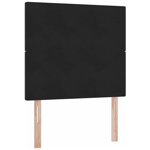 Letto con contenitore e materasso Nero 90 x 200 cm Velluto - Foto 9