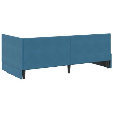 Struttura Letto Angolare con Materasso 2 pcs Blu Velluto - Foto 9