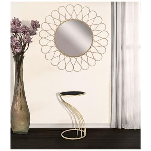 Tavolino Vkh548-oro-metallo-35x35x60 Cm - Foto 8
