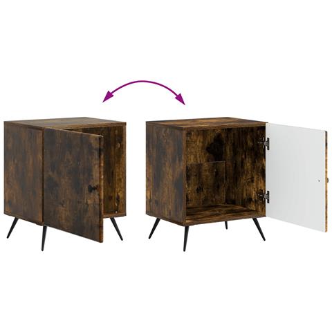 Armadio da Notte Rovere Fumo 43 x 34,5 x 50 cm - Foto 9