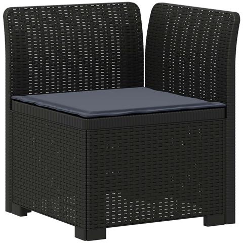 Divano da Giardino a 1 Posto con Cuscino Aspetto Rattan PP - Foto 1