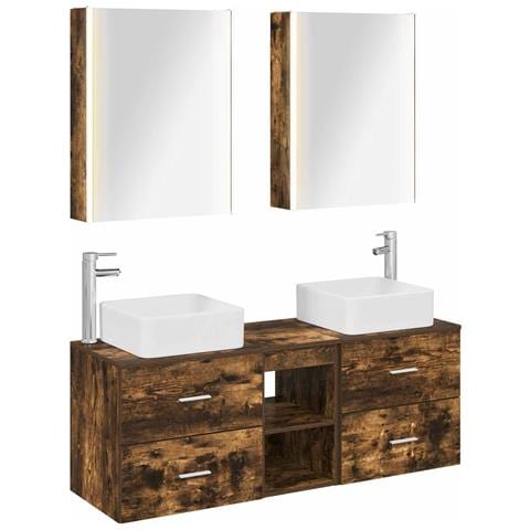 Set di mobili per il bagno 5 pcs Rovere Fumo - Foto 1
