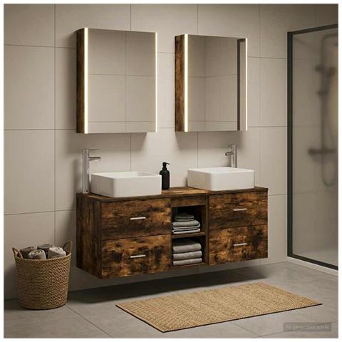 Set di mobili per il bagno 5 pcs Rovere Fumo - Foto 2