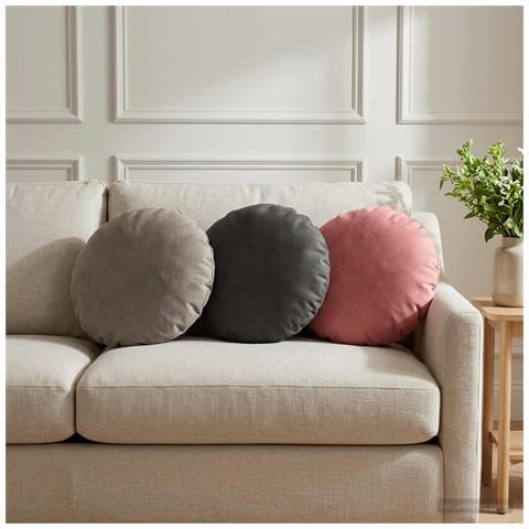 Cuscino con cuscino HEERLEN 6 pz Grigio Scuro Velluto - Foto 2