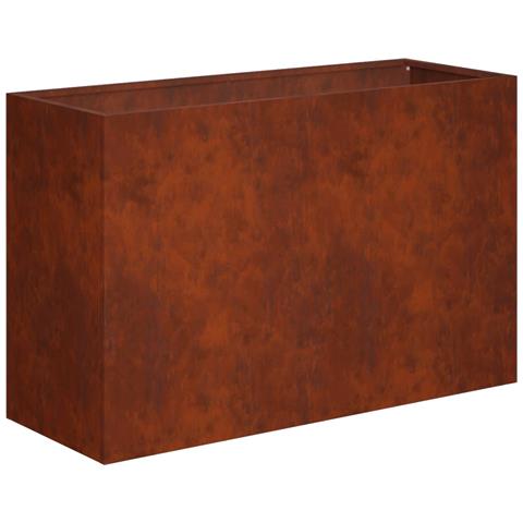Vaso da giardino Ruggine 80 x 30 x 50 cm Acciaio Corten - Foto 1