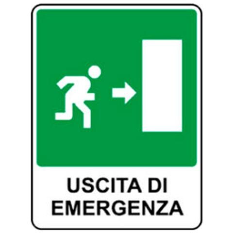 Cartello segnaletica uscita di emergenza in plastica cm 30x20 - Foto 1