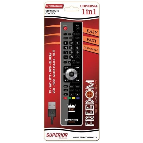 Telecomando universale per 1 TV SAT DTT DVD BLURAY HDD HI-FI programmabile USB - Foto 2