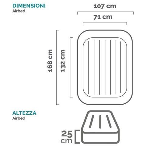 66810NP - Materasso Gonfiabile Baby 107x168x25 cm, 3-6 anni - Foto 9