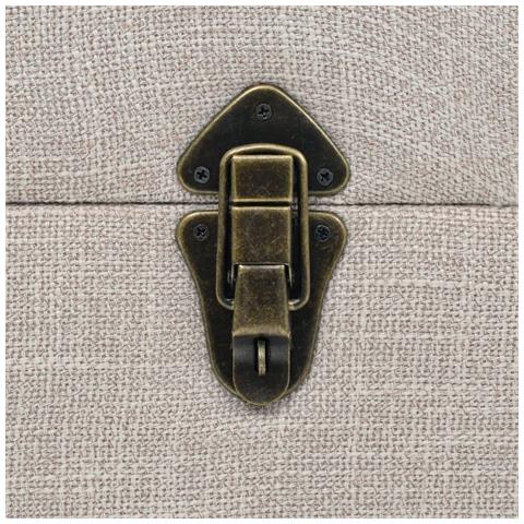 Cassapanca in Legno Massello e Acciaio 111x34x37 cm - Foto 10