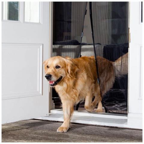 Tenda Zanzariera Magnetica Per Porte Finestre Mosche Insetti 220x100cm Nero - Foto 2