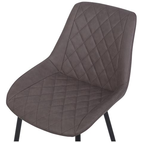 Set Da 2 Sedie In Pelle Sintetica Marrone Scuro Maribel - Foto 19