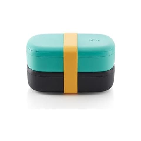 Lékué Kit Lunchbox To-go Nero turchese
